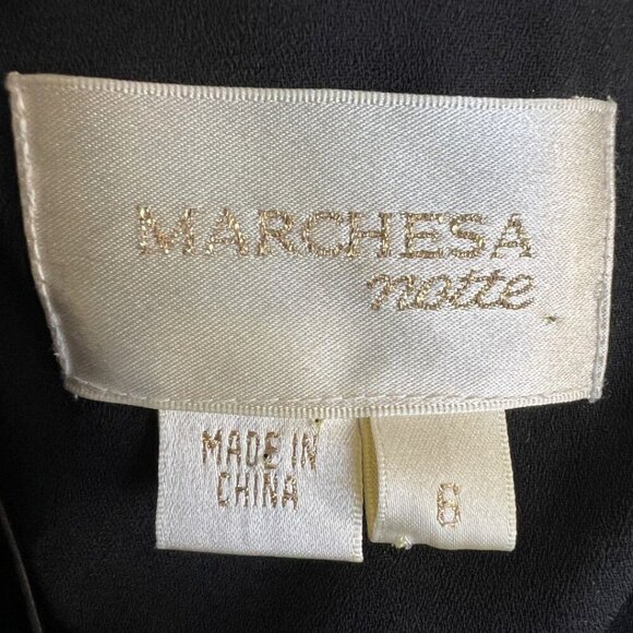 Marchesa Lace Illusion Fit & Flare Tafetta Mini Dress in Black $595 - Picture 11 of 13